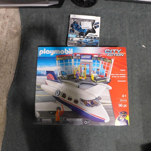 3120 - A Playmobil Airport  Set, A Power Craze Remote Control Car      (190-89,104)      *  This Lot Is Sub... 