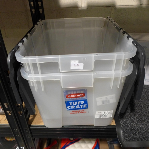 3129 - Two Tuff Crate (55L) (damaged)   (190-144,145)          *  This Lot Is Subject To Vat
