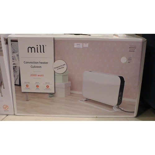 3151 - A Mill 2Kw Convector Heater    (190-64)   *  This Lot Is Subject To Vat