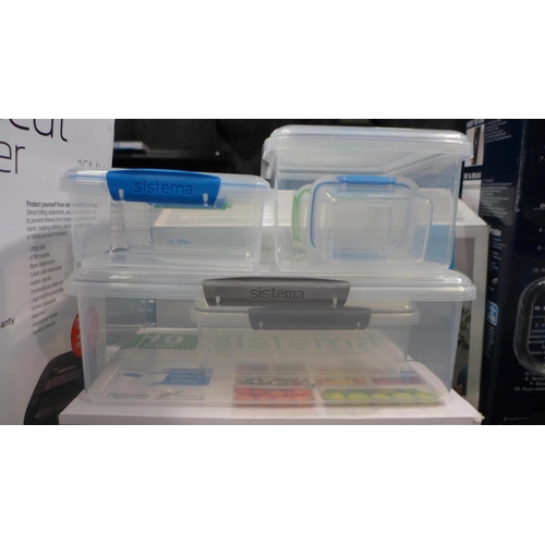 3154 - Sistema Food Storage Plastic Containers (10Pcs)    (190-43)   *  This Lot Is Subject To Vat