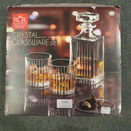 3156 - An Rcr Decanter Set With Glasses    (190-73)   *  This Lot Is Subject To Vat
