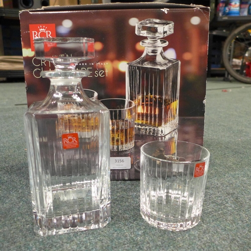 3156 - An Rcr Decanter Set With Glasses    (190-73)   *  This Lot Is Subject To Vat