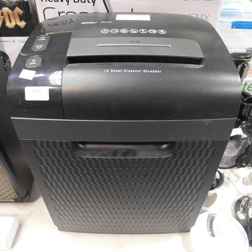 3158 - A Royal 16Mx Crosscut Shredder    (190-69)        *  This Lot Is Subject To Vat