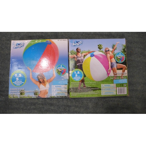 3299b - Five packs of two 1.5m beach balls - 10 balls in total , RRP £16.99 + vat each - * this lot attracts... 