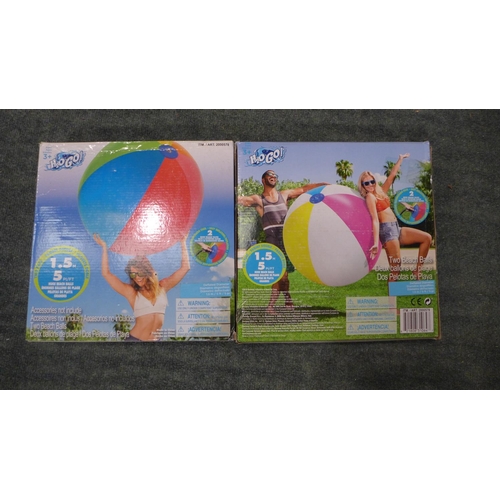 3299c - Five packs of two 1.5m beach balls - 10 balls in total , RRP £16.99 + vat each - * this lot attracts... 