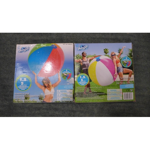 3299f - Five packs of two 1.5m beach balls - 10 balls in total , RRP £16.99 + vat each - * this lot attracts... 