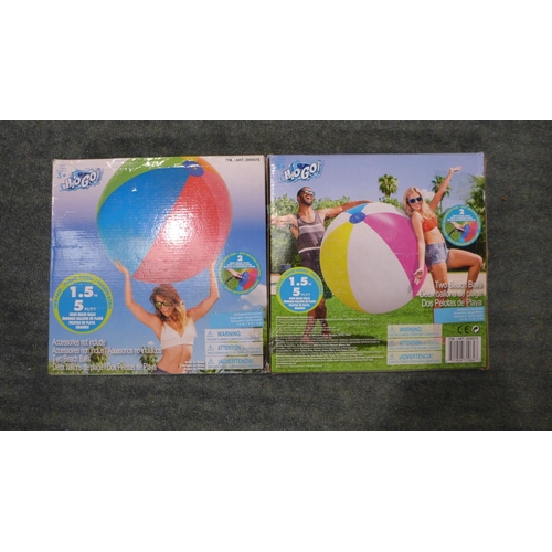 3299o - Five packs of two 1.5m beach balls - 10 balls in total , RRP £16.99 + vat each - * this lot attracts... 