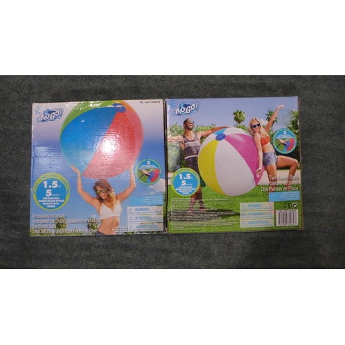 3299q - Five packs of two 1.5m beach balls - 10 balls in total , RRP £16.99 + vat each - * this lot attracts... 