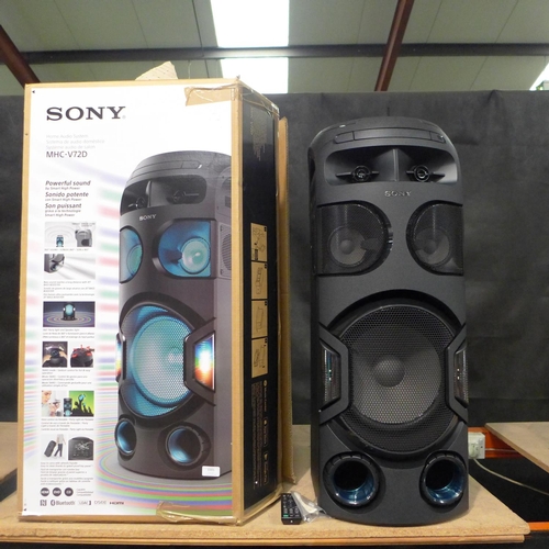 3301 - A Sony Mhcv72D Audio Wireless Speaker - with remote, Rrp £389.99 + Vat    (190-52)         *  This L... 