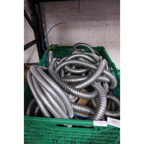 2081 - Crate and box of cable protector - unused