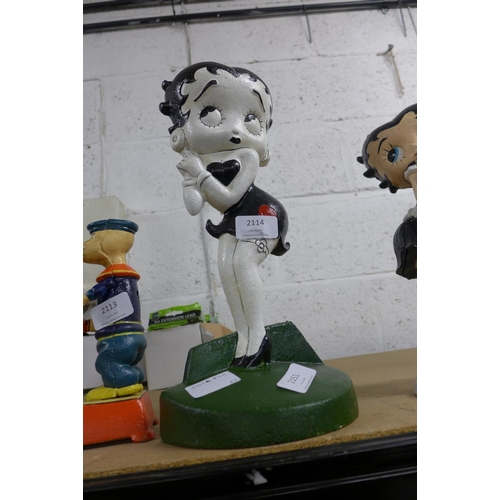 2114 - Betty Boop doorstop - this lot is subject to VAT