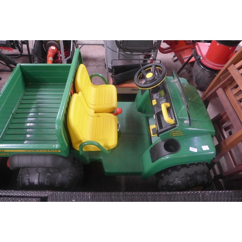 2374 - John Deere Gator 12v, 2 speed with reverse, children's ATV with charger - W