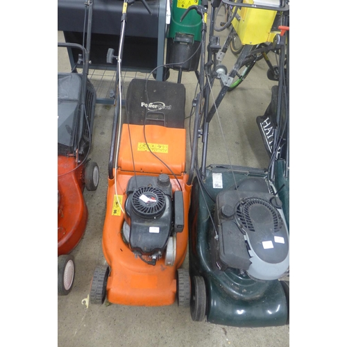 2386 - Orange petrol self-propelled mower with collector - W