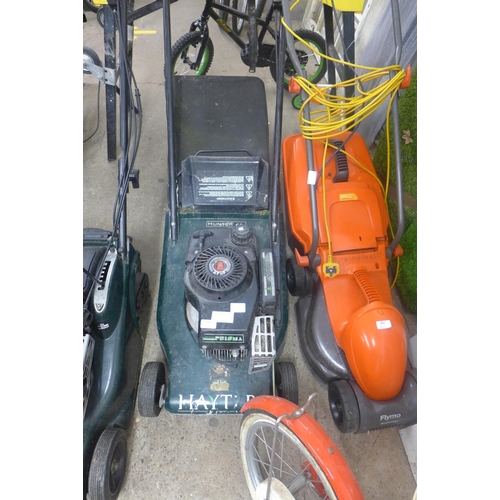 2388 - Hayter Hunter 41 push petrol mower with collector - W - seen running