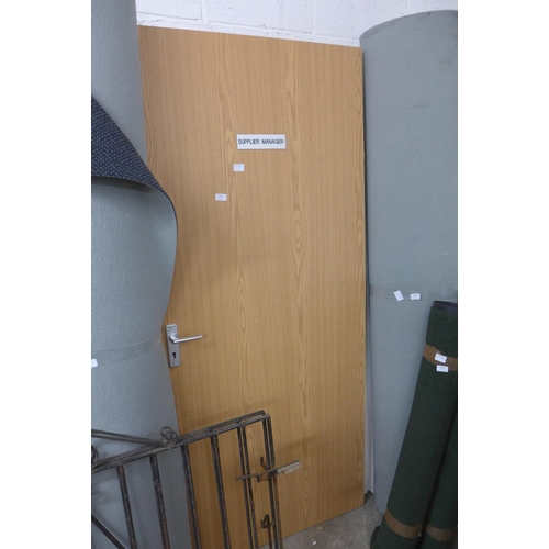 2399 - Fire door with aluminium frame with other internal door - both with keys