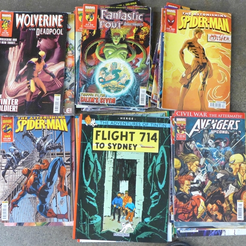 712 - A collection of Marvel and DC comics