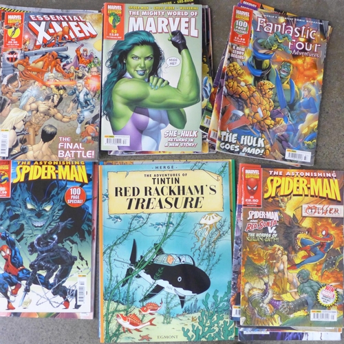 712 - A collection of Marvel and DC comics