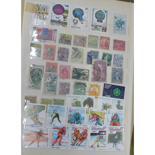 740 - Five albums of worldwide stamps