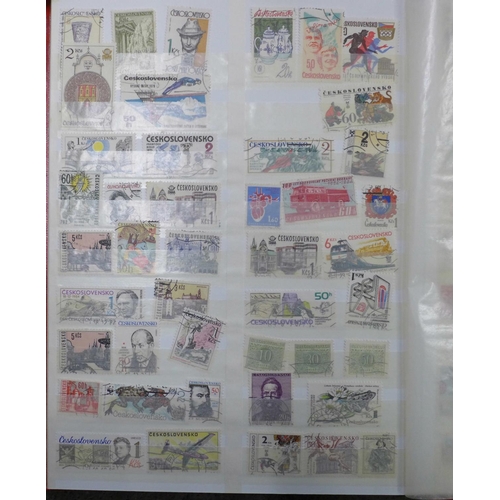 740 - Five albums of worldwide stamps