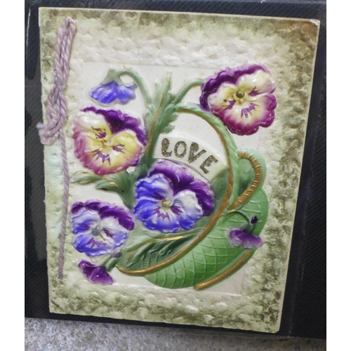 741 - Paper ephemera; a box of comics, photograph albums, greetings cards, etc., mainly 1900-1940