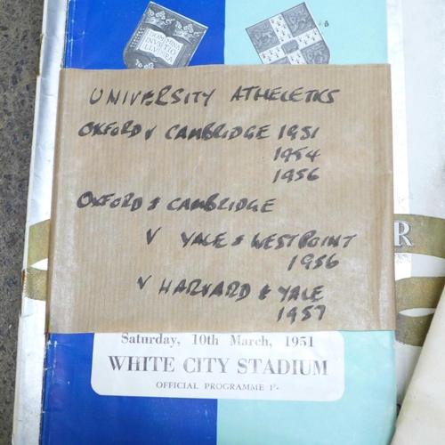 747 - Seventy-five athletics programmes, 1940's  & 1950's including Empire and Commonwealth Games