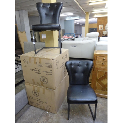 1596 - A set of six Arjun dining chairs - 4 boxed 2 display