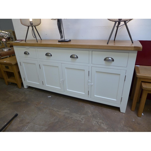 1612 - A Hampshire white painted oak four door extra large sideboard (KEL P58-P25)   * This lot is subject ... 