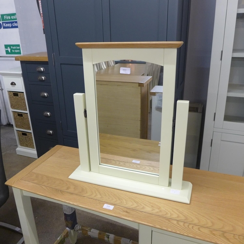 1644 - A Malvern shaker ivory painted oak dressing table mirror (EV25-89)   * This lot is subject to VAT