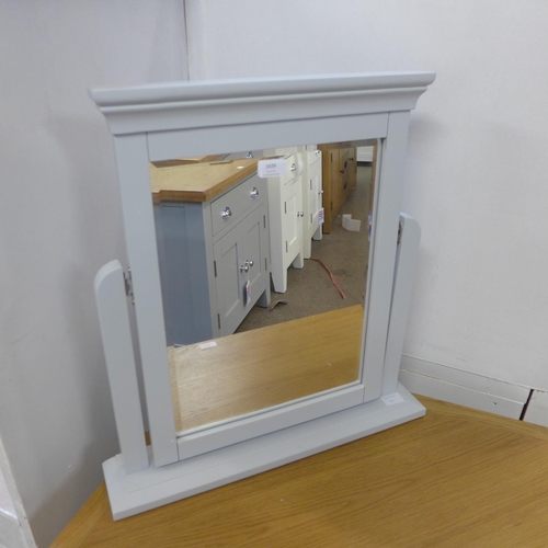 1650 - A Florence grey painted dressing table mirror (SW-TM-G)   * This lot is subject to VAT