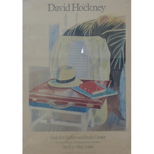 1 - A David Hockney exhibition poster, Still Life, Taj Hotel, Grey Art Gallery and Study Center, April 1... 