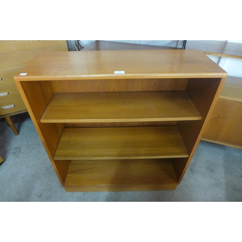 106 - A teak open bookcase