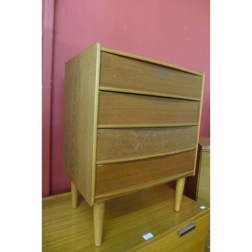 108 - A small Danish teak chest of drawers