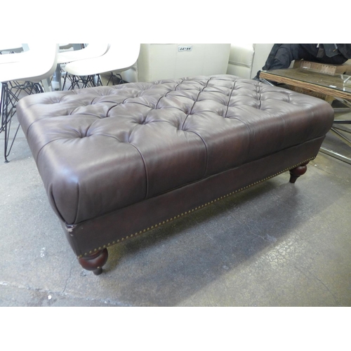 1784 - A New Allington brown leather footstool (297390) - RRP £483.33 + VAT - this lot is subject to VAT