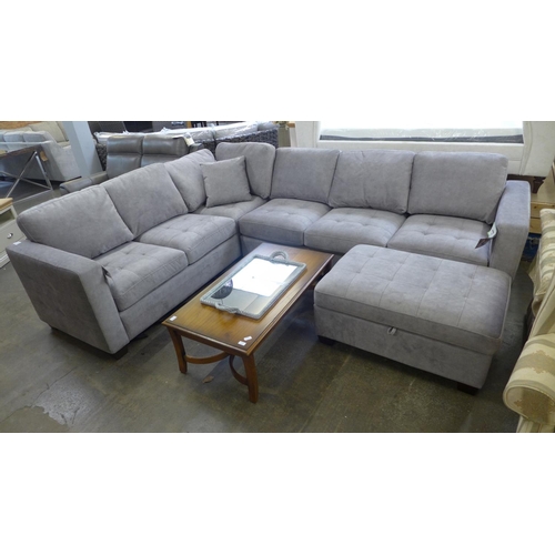 1574 - A Kyle corner sofa with storage ottoman, RRP £833.33 + VAT   * This lot is subject to VAT