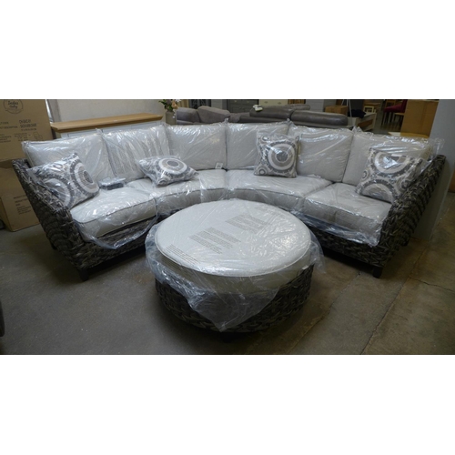 1587 - A Vigo five piece wicker seating set, RRP £1249.99 + VAT   * This lot is subject to VAT