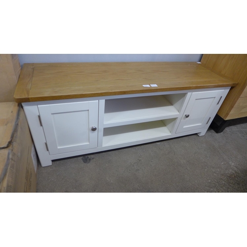 1631A - A Portland white large TV unit (PPLTV-W)  -  *this lot is subject to vat