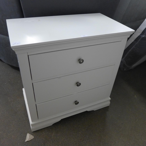 1743 - A Florence white painted three drawer chest (SW-3DC-W)  -  *this lot is subject to vat