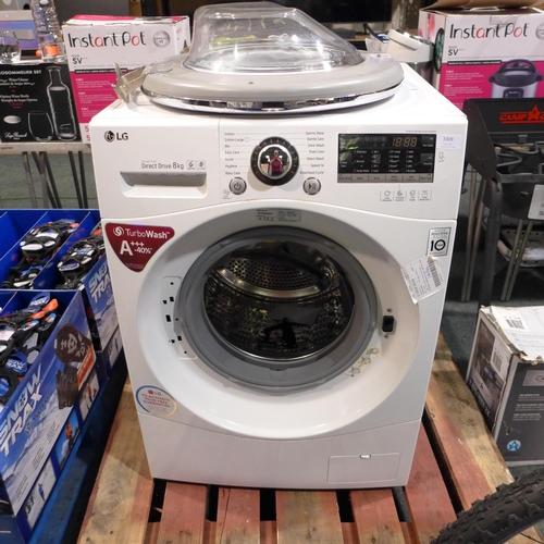 3309 - An Lg Direct Drive 8kg Washing Machine (damaged door)   Rrp £399.99 + Vat               (191-18)    ... 
