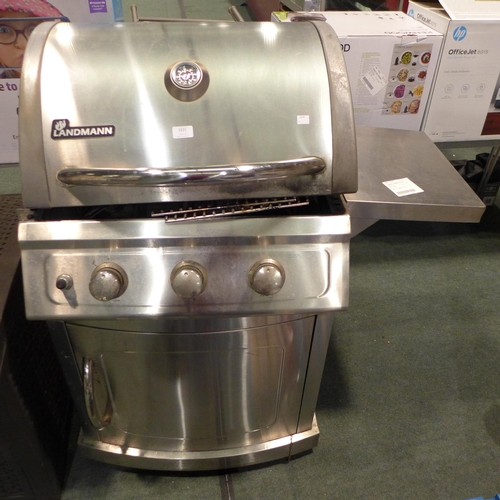 3321 - A Landmann 3 Burner Stainless Steel Bbq  ,  Rrp £249.99 + Vat           (191-17)               *This... 