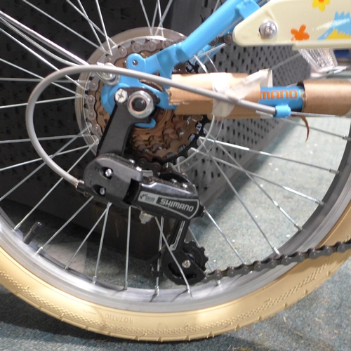 3323 - Elswick Cherish Blue traditional style bicycle with mudguards and basket (20