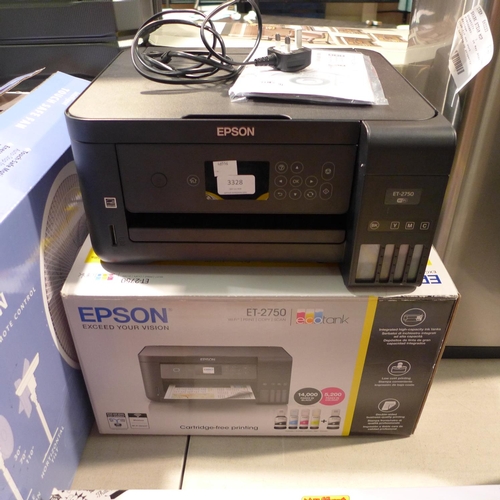 3328 - An Epson Ecotank Et-2750 Printer, Rrp £169.99 + Vat    (192-66)  * This Lot Is Subject To Vat
