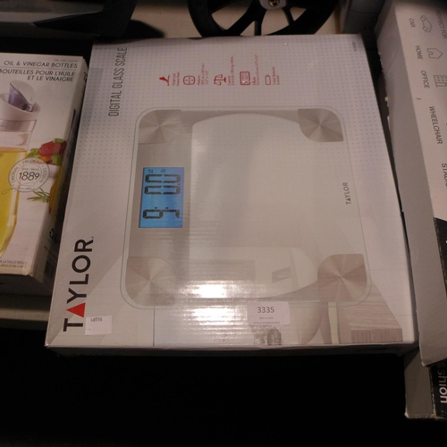 3335 - Taylor Glass Digital Scales   (192-83)  * This Lot Is Subject To Vat