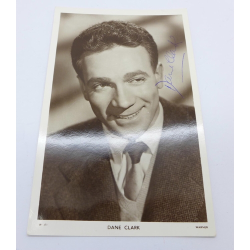 840 - A Dane Clark autographed Picturegoer photograph postcard