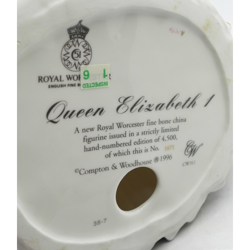 606 - A Royal Worcester figure of Queen Elizabeth I, with certificate