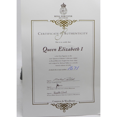 606 - A Royal Worcester figure of Queen Elizabeth I, with certificate