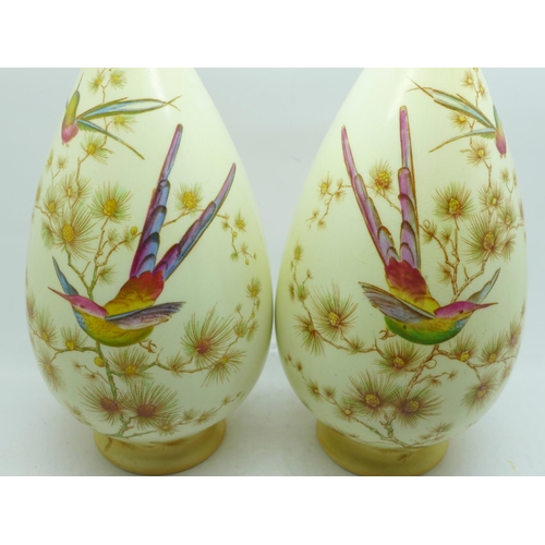 608 - A pair of Crown Ducal vases, A1168, 25.5cm