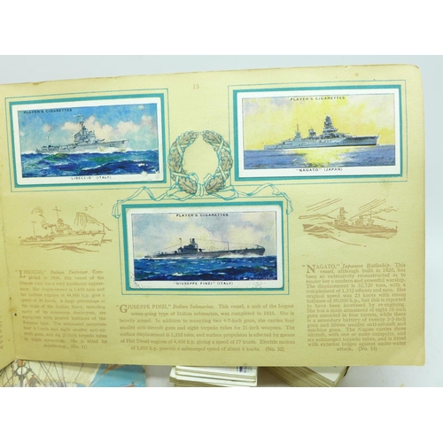618 - Cigarette cards; ten sets of cigarette and trade cards on a maritime theme, including Wills Celebrat... 