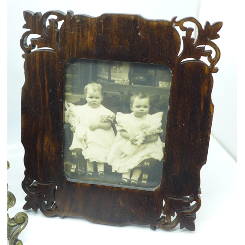 619 - A collection of eight photograph frames including one Victorian and three Edwardian