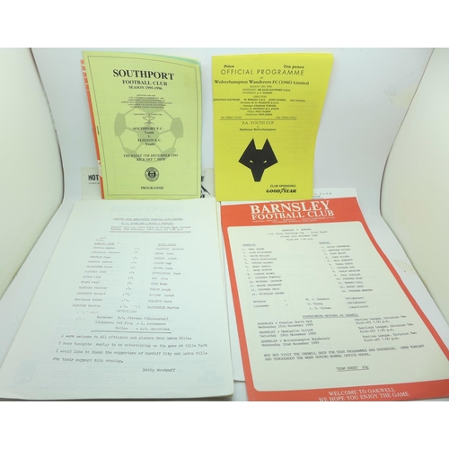 635 - Twenty-five single sheet Youth Cup football programmes