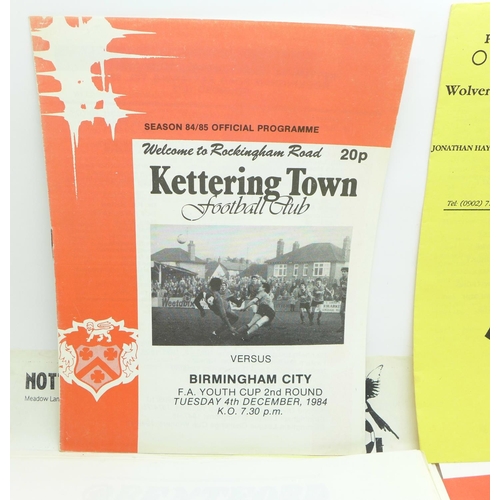 635 - Twenty-five single sheet Youth Cup football programmes